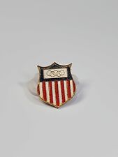 USA Olympic Lapel Pin Red White & Blue Shield from 1964 Summer Games Tokyo Japan picture