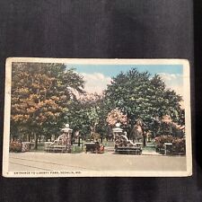 Entrance to Liberty Park Sedalia MO vintage Postcard picture