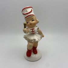 Ucagco Ceramics Majorette Girl Figurine Red And White Rare picture