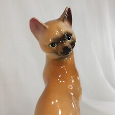 Large Siamese Cat figurine, Japan, Vintage Glazed Porcelain❤️ picture