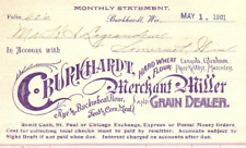 1901 BURKHARDT WISCONSIN C. BURKHARDT GRAIN DEALER BILLHEAD STATEMENT Z653 picture