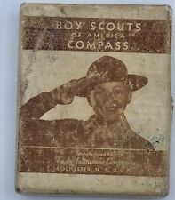 Vintage 1940 1075 TAYLOR Official Boy Scouts of America COMPASS Red Bakelite picture