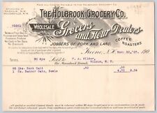 1915 Letterhead New Hampshire Keene Holbrook Grocery Co. Coffee Flour Pork Lard picture