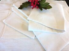 Elegant Vintage white Irish linen  napkins set of 6 picture