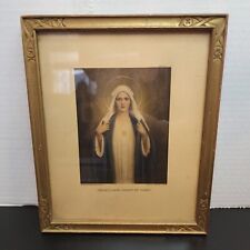 Vintage “Immaculate Heart Of Mary” E.G. Co Inc. 8.75 in x7 in Framed AS IS  picture