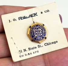 Vintage Quarter Century Club Pure Milk Association Pin in Card by JO Pollack picture