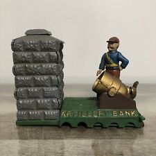 Vintage Mechanical Cast Iron Coin Bank Book of Knowledge picture