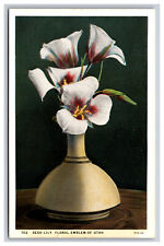 Sego Lily Flower, Emblem Of Utah UT Postcard picture