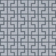 Schumacher Chic Geometric Linen Print Fabric- Bleecker / Twilight 5 yds 174040 picture