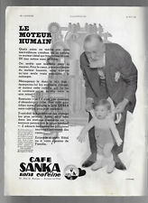 VINTAGE CAFE SANKA FRENCH ADVERTISING MAGAZINE PAGE POSTER 1931 OLD & ORIGINAL picture