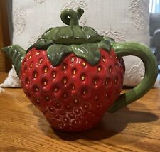 Vintage Strawberry Shaped Tea Pot  picture