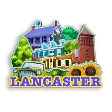 Lancaster Pennsylvania USA Refrigerator magnet 3D travel souvenirs wood craft picture