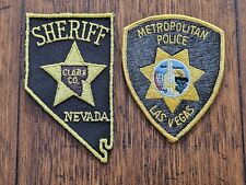 2 Vintage Patches - Metropolitan Police & Sheriff Clark County -Las Vegas, NV picture