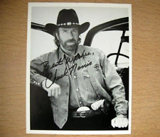 Vtg Chuck Norris 8x10 Black & White Head Shot Photo Signed Autograph Great Cond picture