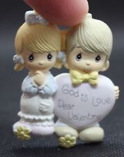 NWT Vintage 1988 Precious Moments God is Love Dear Valentine Boy Girl Brooch Pin picture