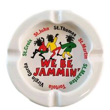 Vintage We be Jammin Jamaica Ashtray Souvenir Gift Smoking Mary Jane Decor Prop picture