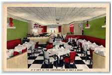 c1940's Dining Area Checkerboard Restaurant Main St Buffalo New York NY Postcard picture