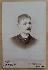 Fargo, ND Dakota Territory cabinet card 1880s, man w 