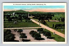 Gettysburg OH-Ohio, Hancock Avenue Looking South, Monuments, Vintage Postcard picture