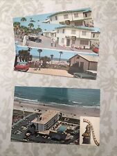 Set Of 3 Antique Postcards Daytona Beach Florida Motels picture