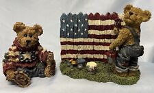 Boyds Bear Set of 2 - Tommy Bearyproud-God Bless America; Eddie-Proud Bearmerica picture
