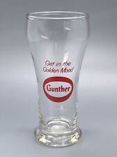 Gunther Beer Sham Glass / Vtg Tavern Barware Advertising / Man Cave Bar Decor picture