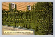New Orleans LA-Louisiana, Corn Fence, Royal Street, Antique, Vintage Postcard picture