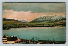 Vancouver British Columbia, Grouse Mountain, The Lions, Aerial, Vintage Postcard picture