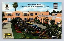 Postcard Hollywood CA California Harrington Motel Sunset Blvd Best Western picture