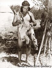 Maidu Indian Man with Squirrel Arrow Quiver - California - Historic Photo Print picture