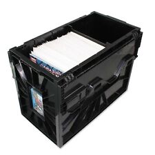 Lot Of 3 BCW Short Comic Book Black Plastic Storage Bin - Holds Up To 150 Comics picture