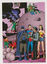Jay Stephens Art ~ 1998 DC Comics Covers Post Card / JLA Batman Green Lantern picture