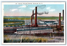 c1920's Factory Pipe Smoke Solvay Process Works Syracuse New York NY Postcard picture