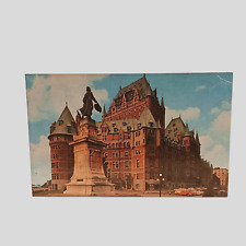 Postcard The Chateau-Frontenac and the Champlain Monument Quebec CA Unposted picture