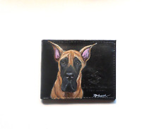 Great Dane Dog Wallet for Men Hand Painted Leather picture