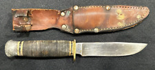 Vintage Othello Henley & Co Germany Solingen Rostfrei Fixed Blade Knife & Sheath picture