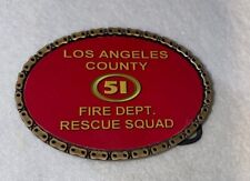 Cool Squad 51 Firefighter Emergency Chain Rim Oval style Belt Buckle picture