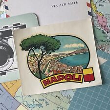 Vintage Decal NAPOLI Naples Campania Italy Souvenir Luggage Sticker picture