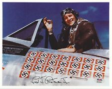 FRED CHRISTENSEN SIGNED 8X10 (D) PSA DNA AN19301 WWII ACE 21.5V 56TH FG picture