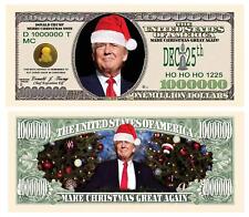 Donald Trump Collectible Pack of 50 Christmas Santa Presidential Dollar Bills picture