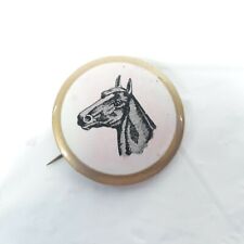 Vintage Horse Pinback Button Equestrian  picture