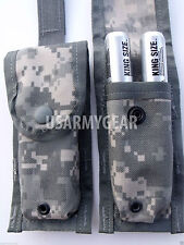2 New Us Army ACU Digital Camo MOLLE II 9MM Single MAG Pistol Magazine Pouch GI picture