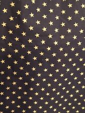 Vintage Marcus Bros Textiles Cotton Fabric Navy Blue With Stars Americana 1 YD+ picture