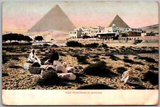 PC-G2 Postcard Hotel Mens-House et Pyramides Cataract Hotel Egypt 1908 picture