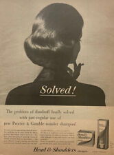 Vintage 1963 Procter & Gamble Head & Shoulders Ad Dandruff Shampoo Solved picture