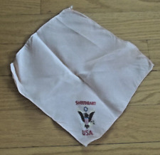 US WW2 Sweetheart silk Handkerchief Peach color embroidered USA**EUC** picture