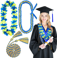 2024 Graduation Leis Handmade Graduation Ribbon Lei Braided Honor Cords with Tas picture