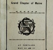 Order Of The Eastern Star 1908 Masonic Portland Maine Chapter Vol V PB Book E47 picture