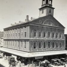 Antique 1920s Faneuil Hall Boston Massachusetts Stereoview Photo Card V2635 picture