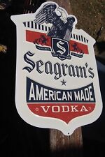 2 Seagram's American Made Vodka Metal Tacker Sign 22